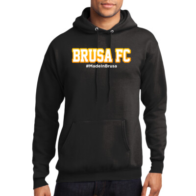 #MadeInBrusa with sleeve logo & flag Fleece Hoodie Thumbnail